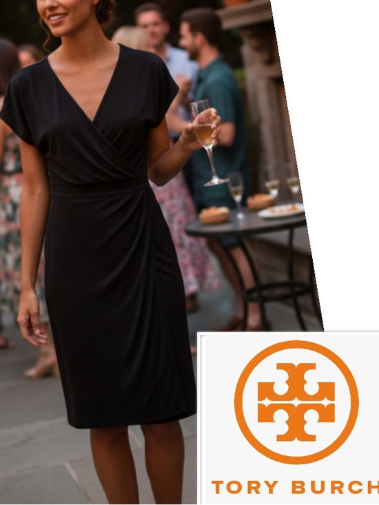 Tory Burch Dresses & Skirts - Tory Burch Silk Wrap Style Black Dress